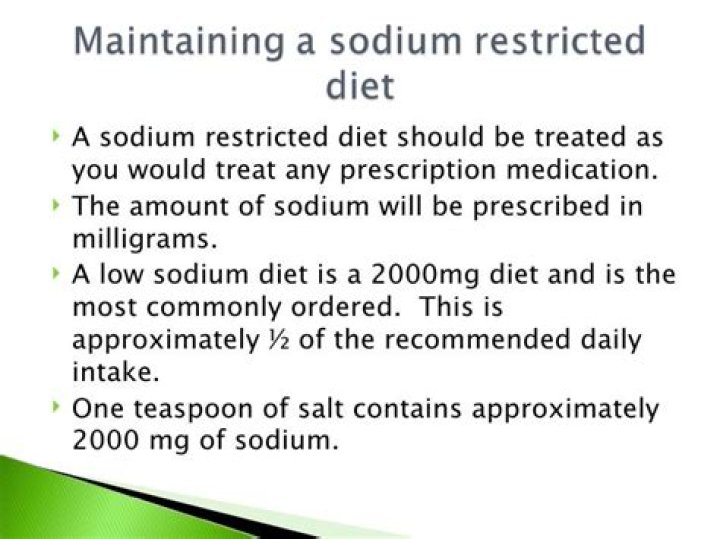 What is a Na restricted diet?