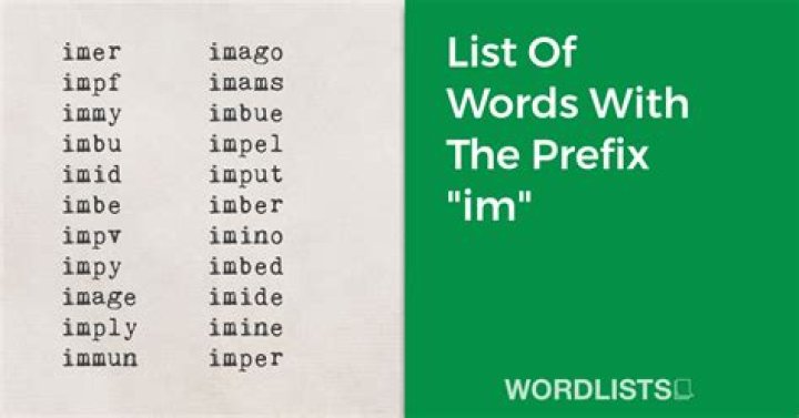 What is a prefix for IM?