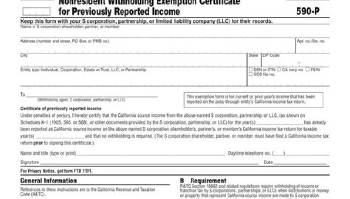 What is Form 590 A?
