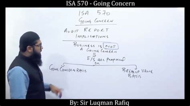 What is ISA 570 going concern?