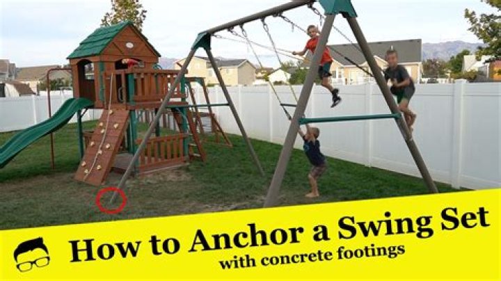 What is the best way to anchor a swing set?